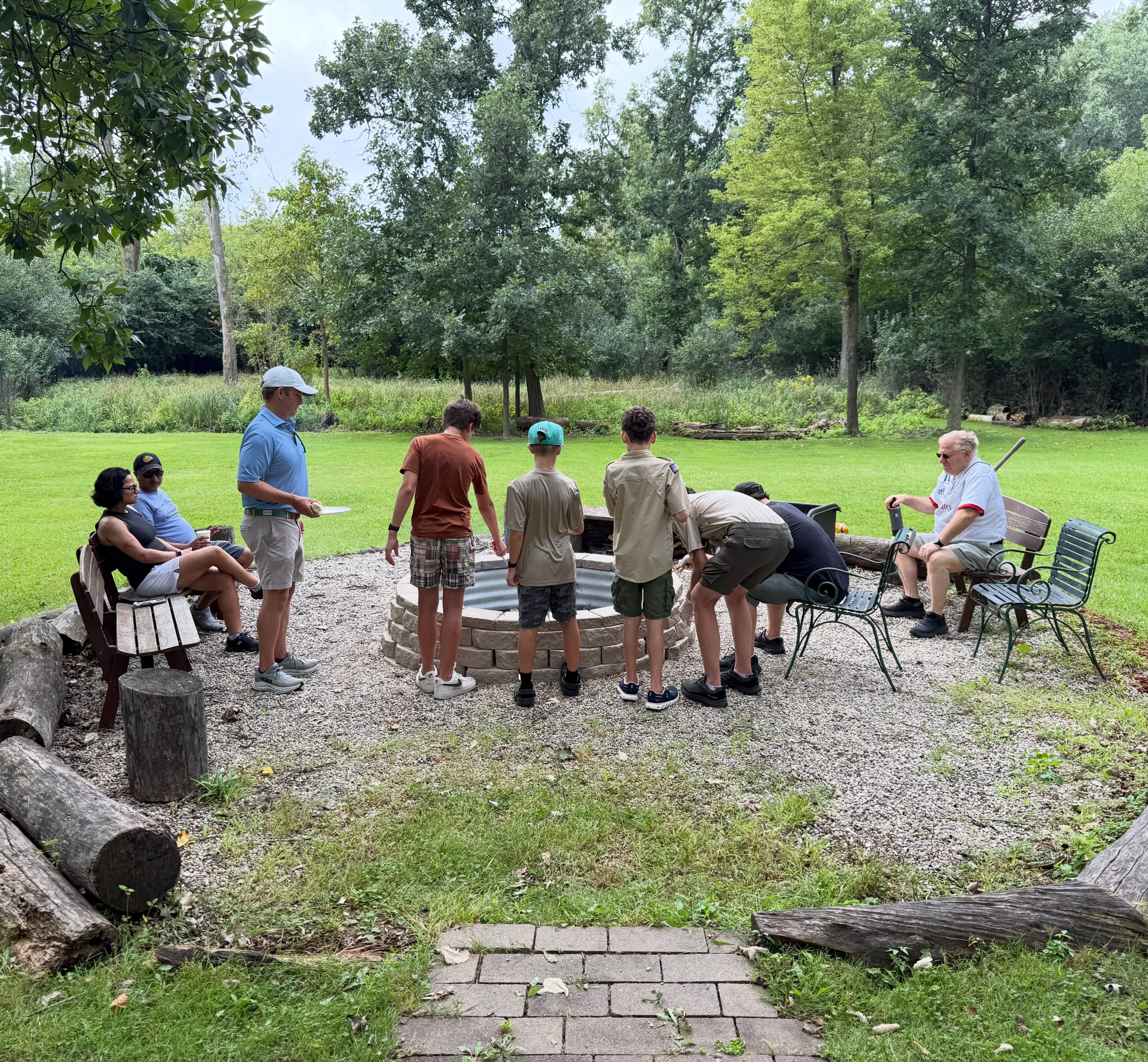 Open house and fire ring cooking skills with @pack28glencoe